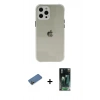 MARSİLYAN™- iPhone 12 Pro Kılıf Nova Asil Özel Seri - Şeffaf 360 Full Body Arka Koruyucu + Shine Kamera Lens Koruma Cam - GD
