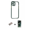 MARSİLYAN™- iPhone 12 Pro Kılıf Nova Asil Özel Seri - Şeffaf 360 Full Body Arka Koruyucu + Shine Kamera Lens Koruma Cam - SABE