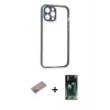 MARSİLYAN™- iPhone 12 Pro Kılıf Nova Asil Özel Seri - Şeffaf 360 Full Body Arka Koruyucu + Shine Kamera Lens Koruma Cam - SABE