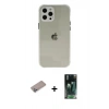 MARSİLYAN™- iPhone 12 Pro Kılıf Nova Asil Özel Seri - Şeffaf 360 Full Body Arka Koruyucu + Shine Kamera Lens Koruma Cam - SABE
