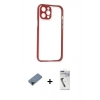 MARSİLYAN™- iPhone 12 Pro Kılıf Nova Asil Özel Seri - Şeffaf Uv Polymer Nano Ekran Koruyucu + Shine Kamera Lens Koruma Cam - SH