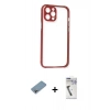 MARSİLYAN™- iPhone 12 Pro Kılıf Nova Asil Özel Seri - Şeffaf Uv Polymer Nano Ekran Koruyucu + Shine Kamera Lens Koruma Cam - GI