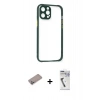 MARSİLYAN™- iPhone 12 Pro Kılıf Nova Asil Özel Seri - Şeffaf Uv Polymer Nano Ekran Koruyucu + Shine Kamera Lens Koruma Cam - SABE