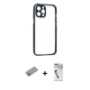 MARSİLYAN™- iPhone 12 Pro Kılıf Nova Asil Özel Seri - Şeffaf Uv Polymer Nano Ekran Koruyucu + Shine Kamera Lens Koruma Cam - SABE