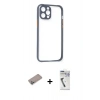 MARSİLYAN™- iPhone 12 Pro Kılıf Nova Asil Özel Seri - Şeffaf Uv Polymer Nano Ekran Koruyucu + Shine Kamera Lens Koruma Cam - SABE