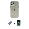 MARSİLYAN™- iPhone 12 Pro Kılıf Nova Asil Özel Seri - Siyah 360 Mat Full Body Arka Koruyucu + Metal Kamera Lens Koruma Cam - AKYL
