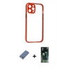 MARSİLYAN™- iPhone 12 Pro Kılıf Nova Asil Özel Seri - Siyah 360 Mat Full Body Arka Koruyucu + Metal Kamera Lens Koruma Cam - AKYL