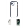 MARSİLYAN™- iPhone 12 Pro Kılıf Nova Asil Özel Seri - Siyah 360 Mat Full Body Arka Koruyucu + Shine Kamera Lens - GS