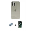 MARSİLYAN™- iPhone 12 Pro Kılıf Nova Asil Özel Seri - Siyah 360 Mat Full Body Arka Koruyucu + Shine Kamera Lens Koruma Cam - GI