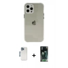 MARSİLYAN™- iPhone 12 Pro Kılıf Nova Asil Özel Seri - Siyah 360 Mat Full Body Arka Koruyucu + Shine Kamera Lens - MI