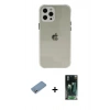 MARSİLYAN™- iPhone 12 Pro Kılıf Nova Asil Özel Seri - Siyah 360 Mat Full Body Arka Koruyucu + Shine Kamera Lens Koruma Cam - GS