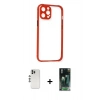 MARSİLYAN™- iPhone 12 Pro Kılıf Nova Asil Özel Seri - Siyah 360 Mat Full Body Arka Koruyucu + Shine Kamera Lens - GS