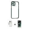 MARSİLYAN™- iPhone 12 Pro Kılıf Nova Asil Özel Seri - Siyah 360 Mat Full Body Arka Koruyucu + Shine Kamera Lens - GS
