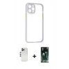 MARSİLYAN™- iPhone 12 Pro Kılıf Nova Asil Özel Seri - Siyah 360 Mat Full Body Arka Koruyucu + Shine Kamera Lens - GS