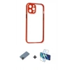 MARSİLYAN™- iPhone 12 Pro Kılıf Nova Asil Özel Seri - Siyah 3D Antistatik Seramik Nano Ekran Koruyucu + Shine Kamera Lens Koruma Cam - SH