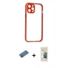 MARSİLYAN™- iPhone 12 Pro Kılıf Nova Asil Özel Seri - Siyah 6D Mat Seramik Hayalet Nano Ekran Koruyucu + Shine Kamera Lens Koruma Cam - GD