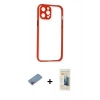 MARSİLYAN™- iPhone 12 Pro Kılıf Nova Asil Özel Seri - Siyah 6D Mat Seramik Hayalet Nano Ekran Koruyucu + Shine Kamera Lens Koruma Cam - PE