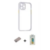 MARSİLYAN™- iPhone 12 Pro Kılıf Nova Asil Özel Seri - Siyah Polymer Nano Ekran Koruyucu + Shine Kamera Lens Koruma Cam - SABE