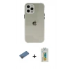 MARSİLYAN™- iPhone 12 Pro Kılıf Nova Asil Özel Seri - Siyah Polymer Nano Ekran Koruyucu + Shine Kamera Lens Koruma Cam - GD