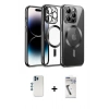 MARSİLYAN™- iPhone 12 Pro Kılıf Nova Işık Özel Seri - Şeffaf Uv Polymer Nano Ekran Koruyucu + Shine Kamera Lens - MI