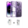 MARSİLYAN™- iPhone 12 Pro Kılıf Nova Işık Özel Seri - Şeffaf Uv Polymer Nano Ekran Koruyucu + Shine Kamera Lens - MI