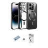 MARSİLYAN™- iPhone 12 Pro Kılıf Nova Işık Özel Seri - Şeffaf Uv Polymer Nano Ekran Koruyucu + Shine Kamera Lens Koruma Cam - MI