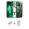 MARSİLYAN™- iPhone 12 Pro Kılıf Nova Işık Özel Seri - Şeffaf Uv Polymer Nano Ekran Koruyucu + Shine Kamera Lens Koruma Cam - MI