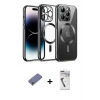 MARSİLYAN™- iPhone 12 Pro Kılıf Nova Işık Özel Seri - Şeffaf Uv Polymer Nano Ekran Koruyucu + Metal Kamera Lens Koruma Cam - GD
