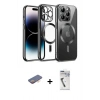 MARSİLYAN™- iPhone 12 Pro Kılıf Nova Işık Özel Seri - Şeffaf Uv Polymer Nano Ekran Koruyucu + Renkli Kamera Lens Koruma Cam - TU