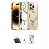 MARSİLYAN™- iPhone 12 Pro Kılıf Nova Işık Özel Seri - Şeffaf Uv Polymer Nano Ekran Koruyucu + Kamera Lens Koruma Cam - SF