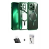 MARSİLYAN™- iPhone 12 Pro Kılıf Nova Işık Özel Seri - Şeffaf Uv Polymer Nano Ekran Koruyucu + Kamera Lens Koruma Cam - SF