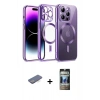 MARSİLYAN™- iPhone 12 Pro Kılıf Nova Işık Özel Seri - Siyah 34D Hayalet Izgaralı Cam + Renkli Kamera Lens Koruma Cam - MI