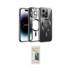 MARSİLYAN™- iPhone 12 Pro Kılıf Nova Işık Özel Seri - Siyah 6D Mat Seramik Hayalet Nano Ekran Koruyucu