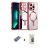 MARSİLYAN™- iPhone 12 Pro Kılıf Nova Işık Özel Seri - Siyah 6D Mat Seramik Hayalet Nano Ekran Koruyucu + Metal Kamera Lens Koruma Cam - GD