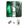 MARSİLYAN™- iPhone 12 Pro Kılıf Nova Işık Özel Seri - Siyah 6D Mat Seramik Hayalet Nano Ekran Koruyucu + Shine Kamera Lens Koruma Cam - SH