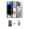 MARSİLYAN™- iPhone 12 Pro Kılıf Nova Işık Özel Seri - Siyah 6D Mat Seramik Hayalet Nano Ekran Koruyucu + Yeşil Neon Fosforlu Kamera Lens