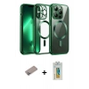 MARSİLYAN™- iPhone 12 Pro Kılıf Nova Işık Özel Seri - Siyah Polymer Nano Ekran Koruyucu + Shine Kamera Lens Koruma Cam - SABE