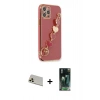 MARSİLYAN™- iPhone 12 Pro Kılıf Nova Işık Prime - Şeffaf 360 Full Body Arka Koruyucu + Rainbow Kamera Lens Koruma Cam - GD