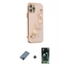 MARSİLYAN™- iPhone 12 Pro Kılıf Nova Işık Prime - Şeffaf 360 Full Body Arka Koruyucu + Metal Kamera Lens Koruma Cam - MI