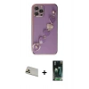 MARSİLYAN™- iPhone 12 Pro Kılıf Nova Işık Prime - Şeffaf 360 Full Body Arka Koruyucu + Rainbow Kamera Lens Koruma Cam - GD