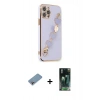 MARSİLYAN™- iPhone 12 Pro Kılıf Nova Işık Prime - Şeffaf 360 Full Body Arka Koruyucu + Shine Kamera Lens Koruma Cam - GI