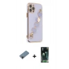 MARSİLYAN™- iPhone 12 Pro Kılıf Nova Işık Prime - Şeffaf 360 Full Body Arka Koruyucu + Shine Kamera Lens Koruma Cam - SH