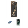 MARSİLYAN™- iPhone 12 Pro Kılıf Nova Işık Prime - Şeffaf 360 Full Body Arka Koruyucu + Shine Kamera Lens Koruma Cam - GD