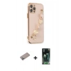 MARSİLYAN™- iPhone 12 Pro Kılıf Nova Işık Prime - Şeffaf 360 Full Body Arka Koruyucu + Shine Kamera Lens Koruma Cam - SABE