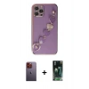 MARSİLYAN™- iPhone 12 Pro Kılıf Nova Işık Prime - Şeffaf 360 Full Body Arka Koruyucu + Neon Fosforlu Kamera Lens - TU