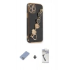 MARSİLYAN™- iPhone 12 Pro Kılıf Nova Işık Prime - Şeffaf Uv Polymer Nano Ekran Koruyucu + Metal Kamera Lens Koruma Cam - KUYL