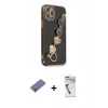 MARSİLYAN™- iPhone 12 Pro Kılıf Nova Işık Prime - Şeffaf Uv Polymer Nano Ekran Koruyucu + Metal Kamera Lens Koruma Cam - GD