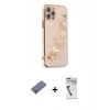 MARSİLYAN™- iPhone 12 Pro Kılıf Nova Işık Prime - Şeffaf Uv Polymer Nano Ekran Koruyucu + Metal Kamera Lens Koruma Cam - GD