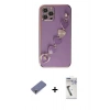 MARSİLYAN™- iPhone 12 Pro Kılıf Nova Işık Prime - Şeffaf Uv Polymer Nano Ekran Koruyucu + Metal Kamera Lens Koruma Cam - GD