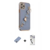 MARSİLYAN™- iPhone 12 Pro Kılıf Nova Işık Prime - Şeffaf Uv Polymer Nano Ekran Koruyucu + Metal Kamera Lens Koruma Cam - KUYL